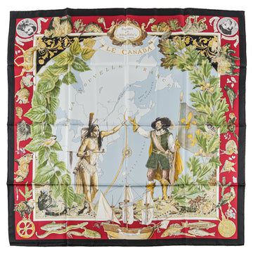 HERMES Silk Scarf 90 - Samuel de Champlain's Le Canada