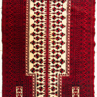 Hand Knotted Wool Afghan Baluch Prayer Rug