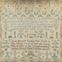 Framed Needlepoint Sampler