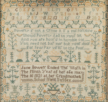 Framed Needlepoint Sampler