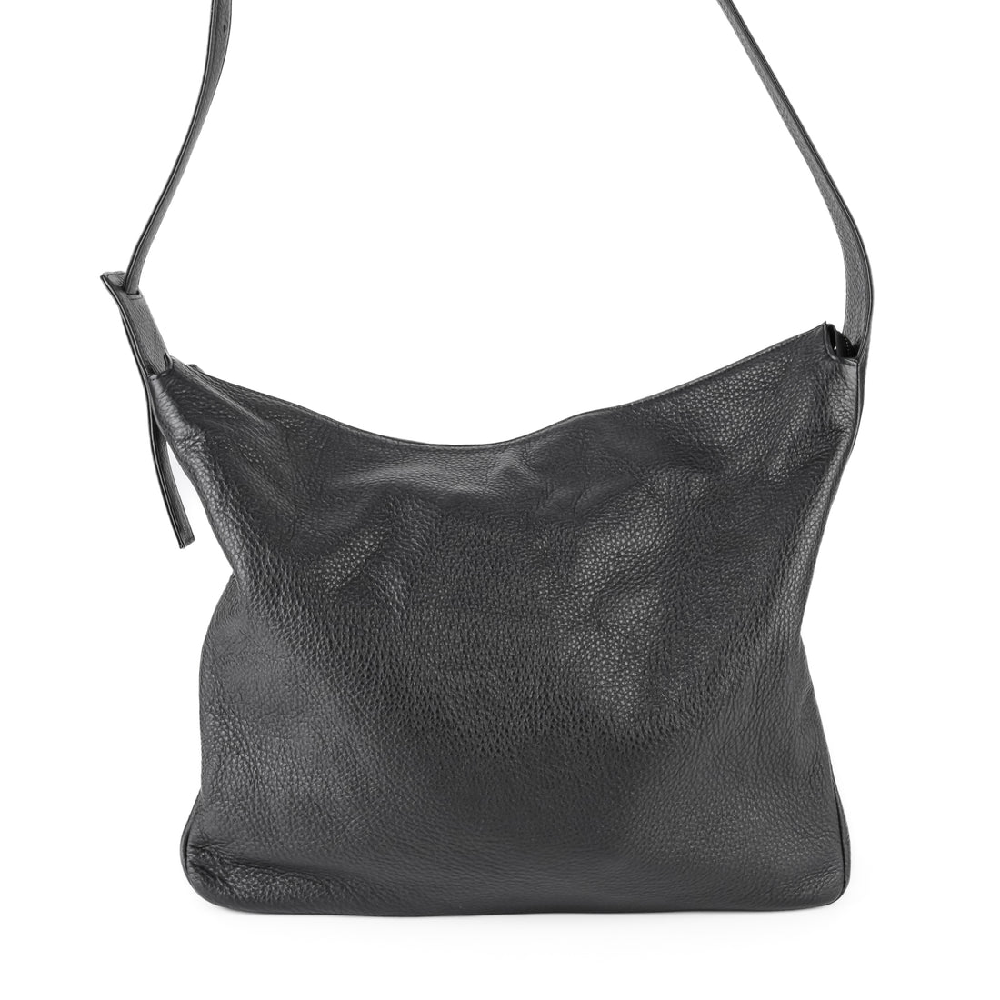 TSATSAS Meral Black Leather Shoulder Bag