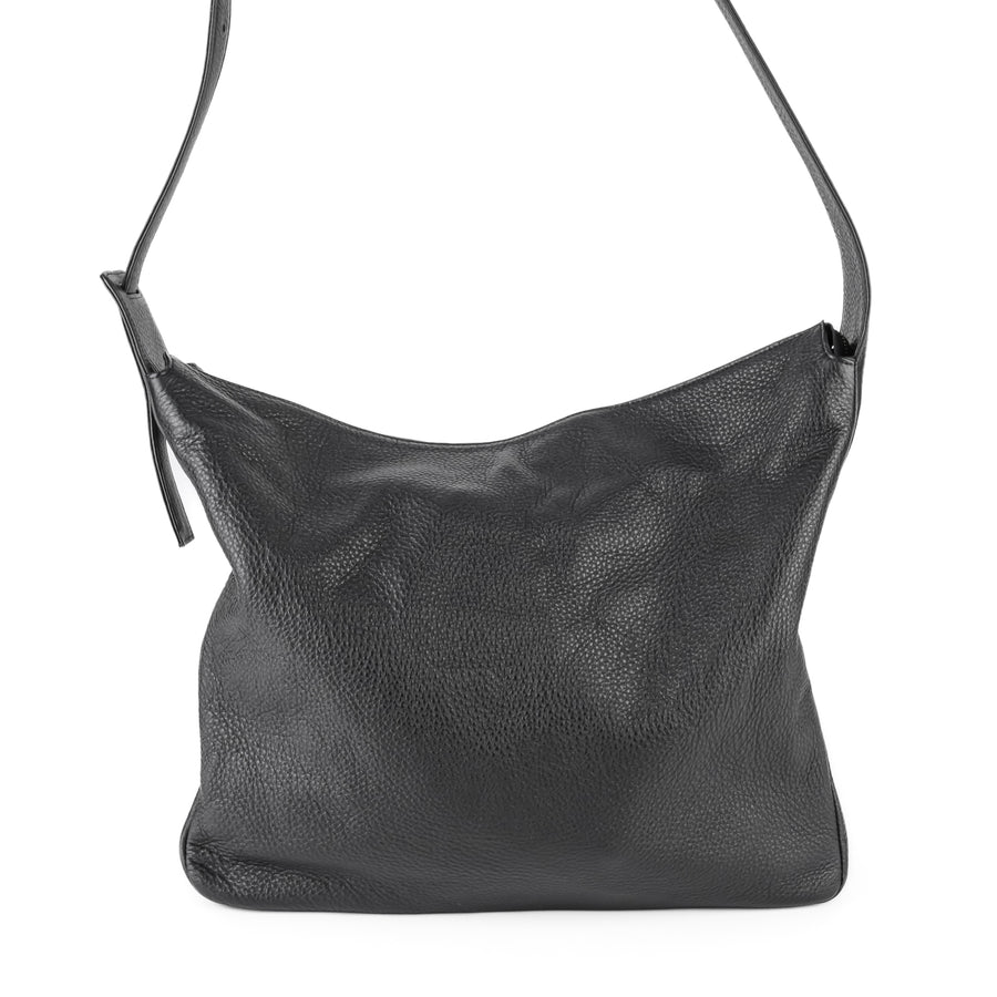 TSATSAS Meral Black Leather Shoulder Bag