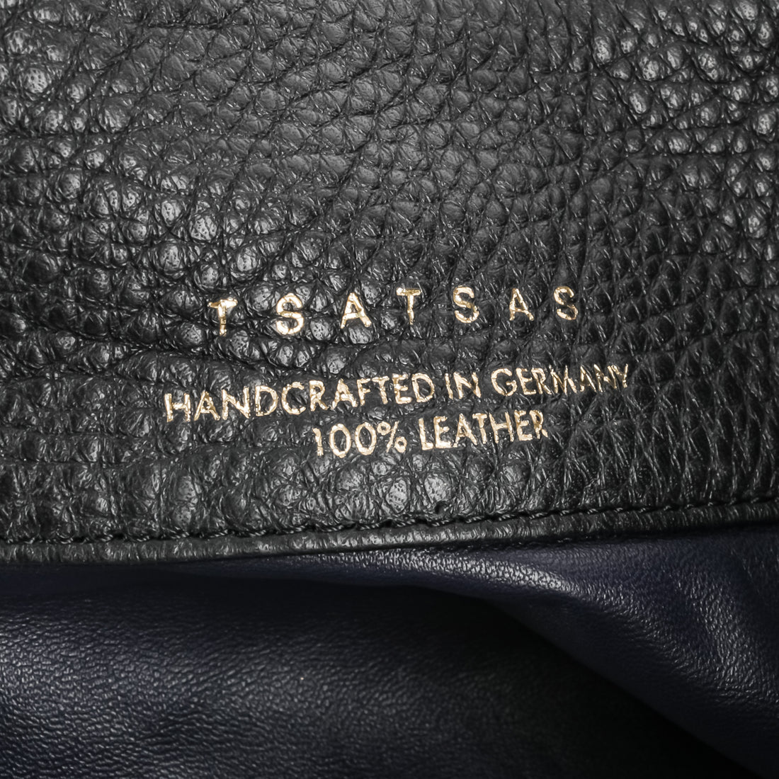 TSATSAS Meral Black Leather Shoulder Bag