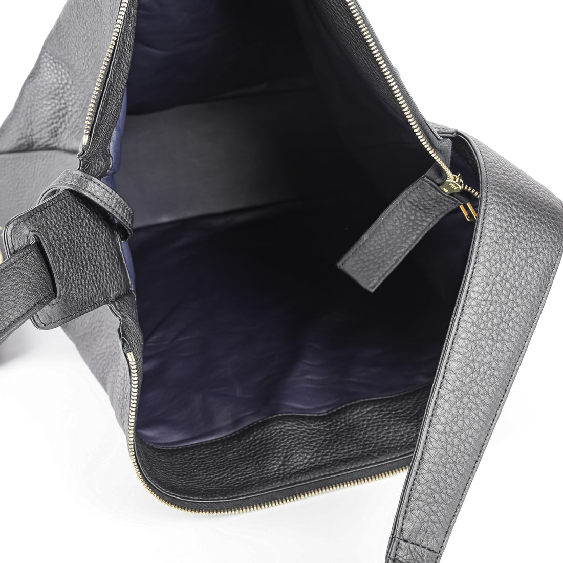TSATSAS Meral Black Leather Shoulder Bag