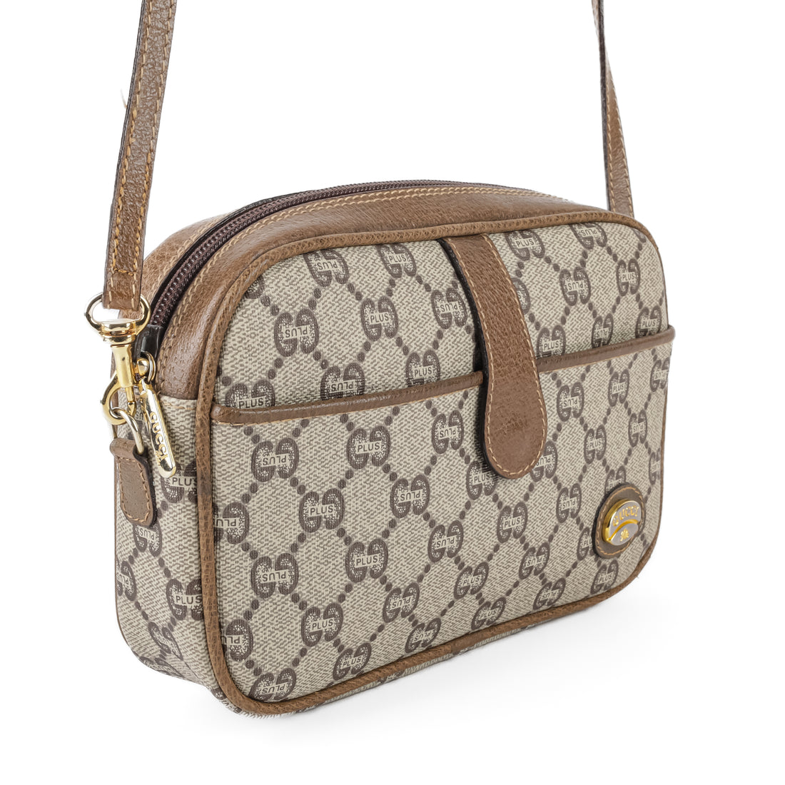 GUCCI Vintage Crossbody - Beige GG Plus