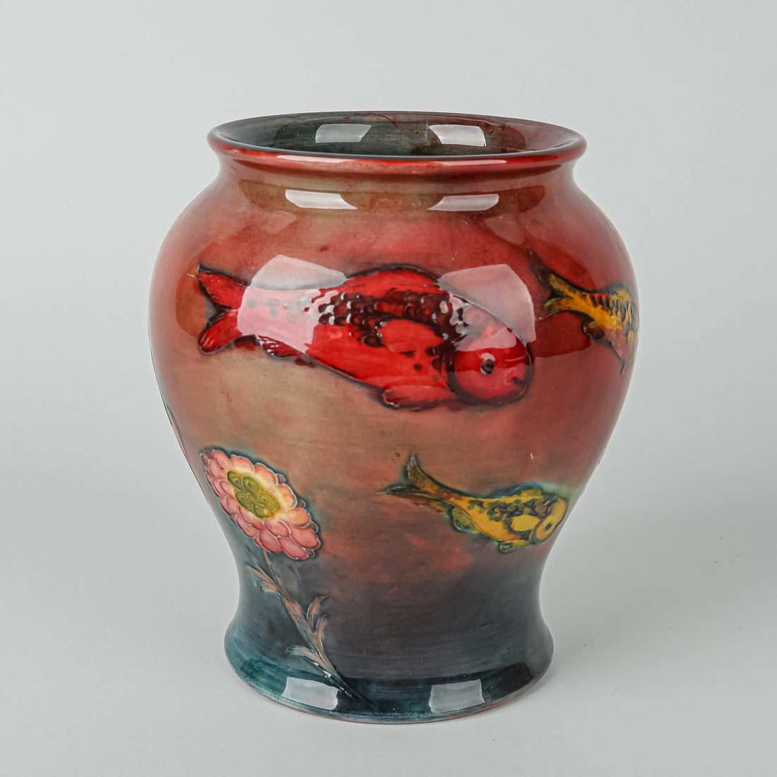 MOORCROFT Flambe Fish Vase