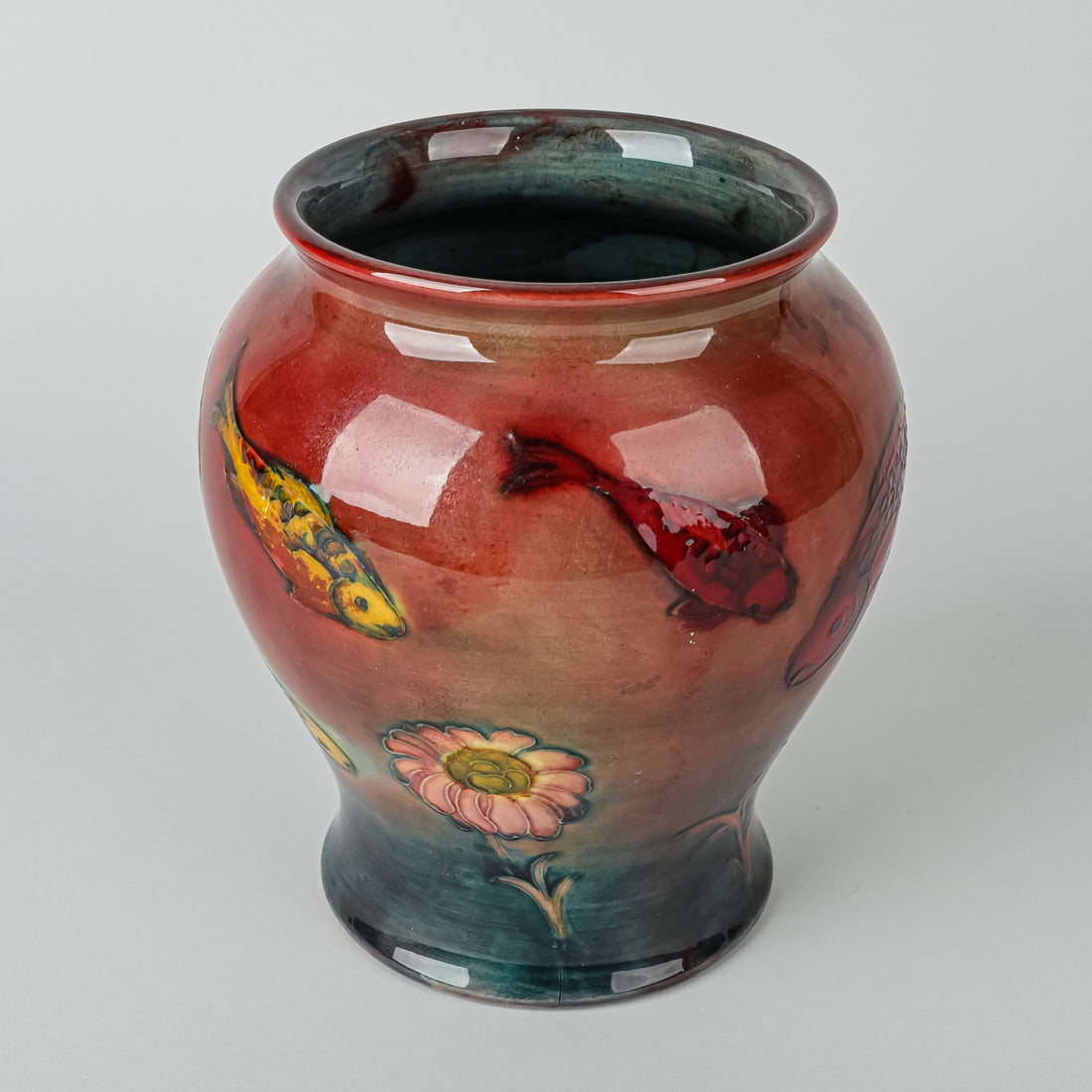 MOORCROFT Flambe Fish Vase