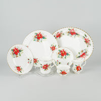 ROYAL ALBERT Poinsettia 8 Place Settings Plus Extras