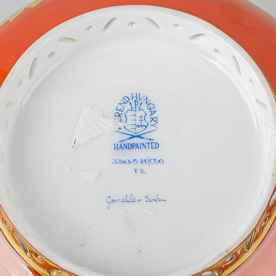 HEREND Golden Chrysanthemum Creamer 3343