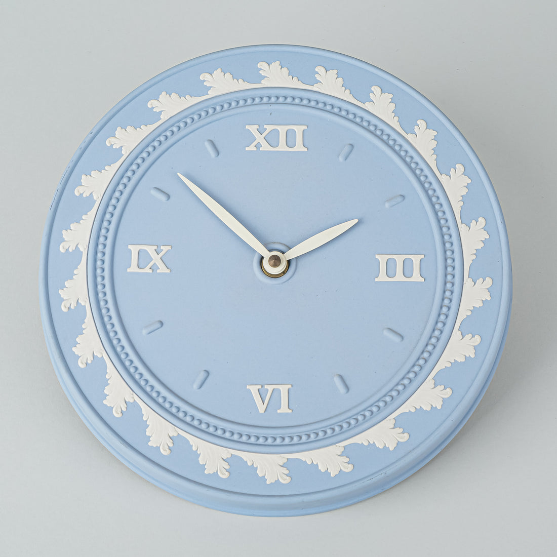 WEDGWOOD White On Blue Jasperware Wall Clock