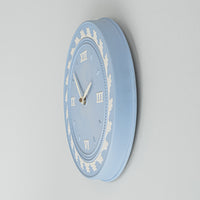 WEDGWOOD White On Blue Jasperware Wall Clock