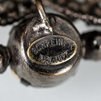 SCHREINER NEW YORK Black-on-Black Domed Dangle Brooch