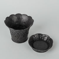 WEDGWOOD Black Basalt Vase/Flower Pot With Base