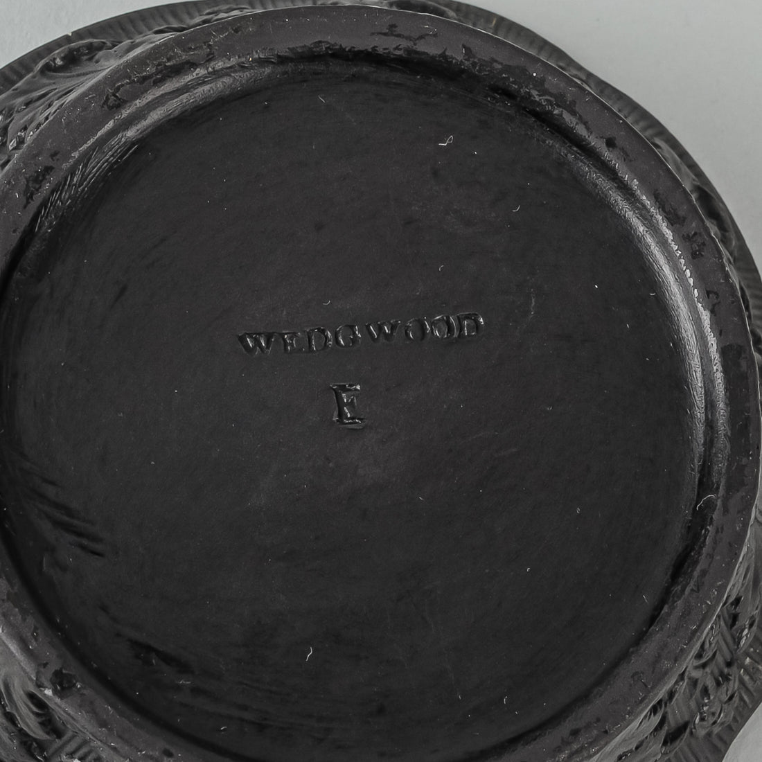 WEDGWOOD Black Basalt Vase/Flower Pot With Base