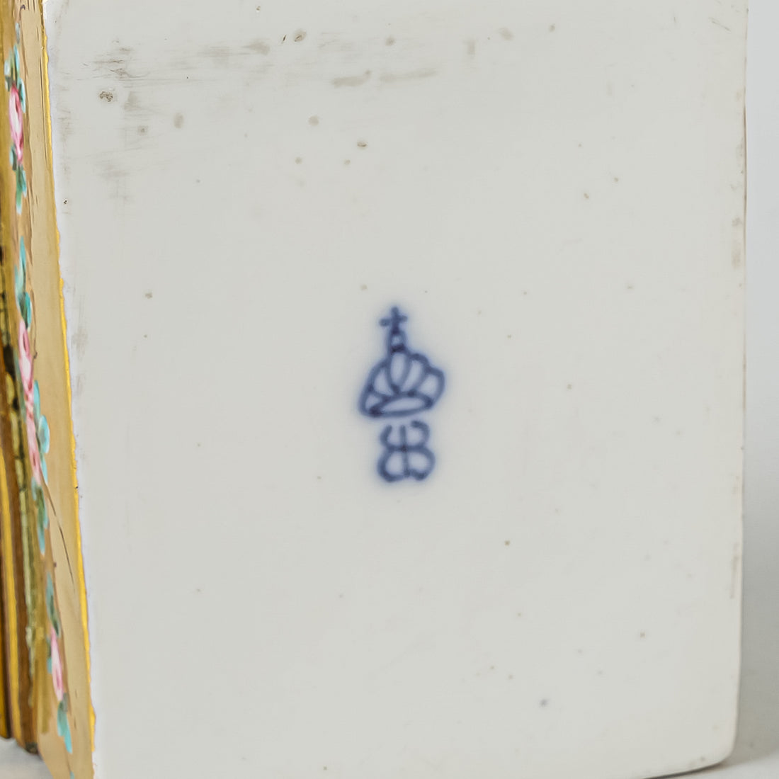 Vintage Limoges/Sevres Style Hand Painted Trinket Box With Brass Mounts