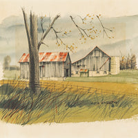 Alan Kingsland (Canadian 1934) Landscape With Barns