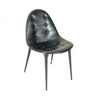 CASSINA Caprice 245 Chair Black Capitonne Leather