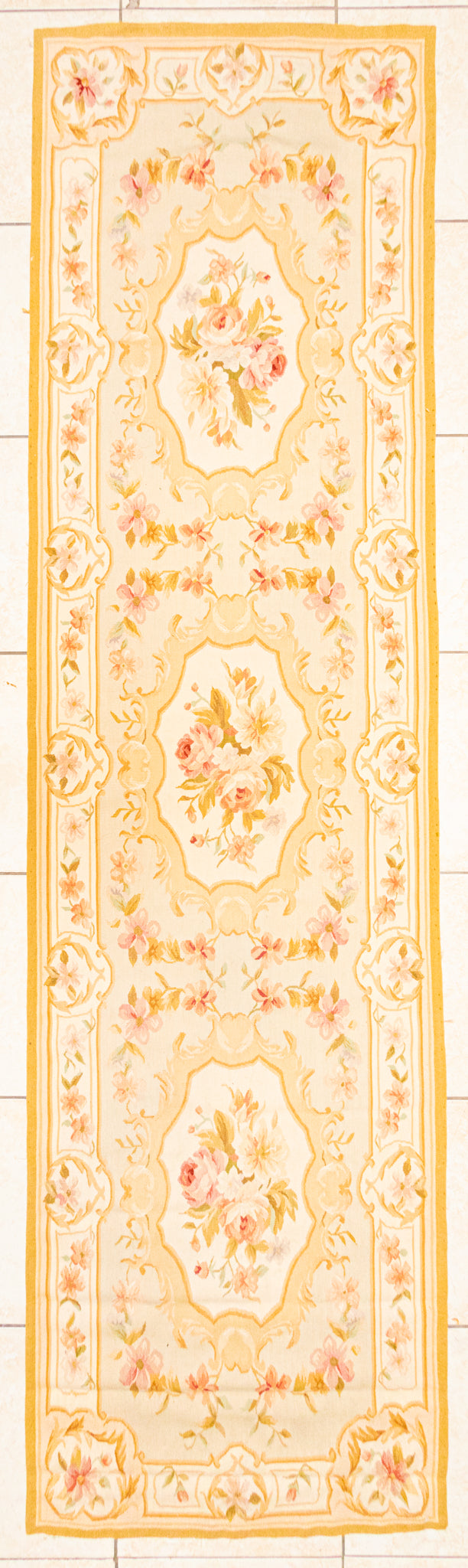 Aubusson Style Flatweave Wool Runner