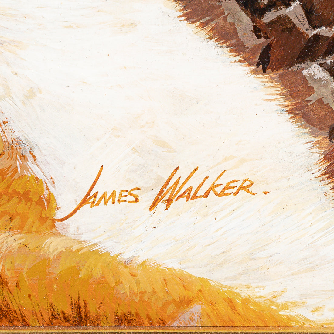 James Walker (Canadian) "Young Cougar" Acrylic On Board