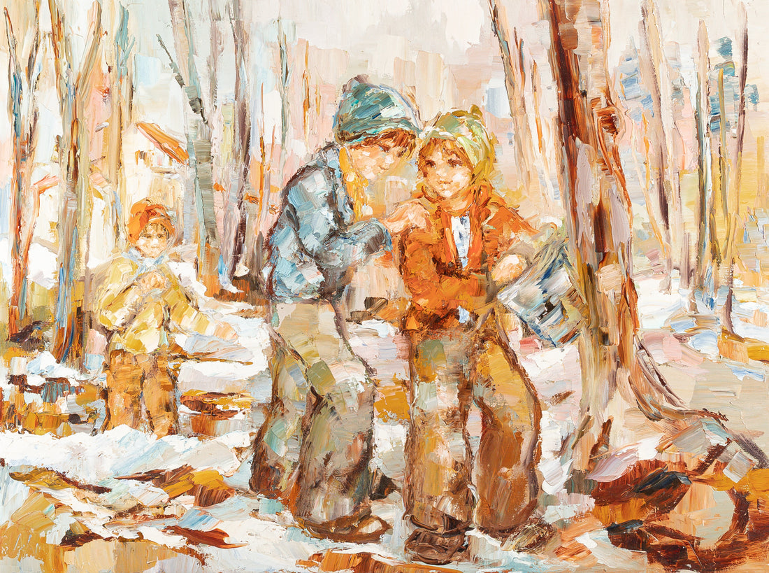 Eva Mosonyi (Hungarian-Canadian 1935) "Sugaring Off Mont St. Gregoire, Que"