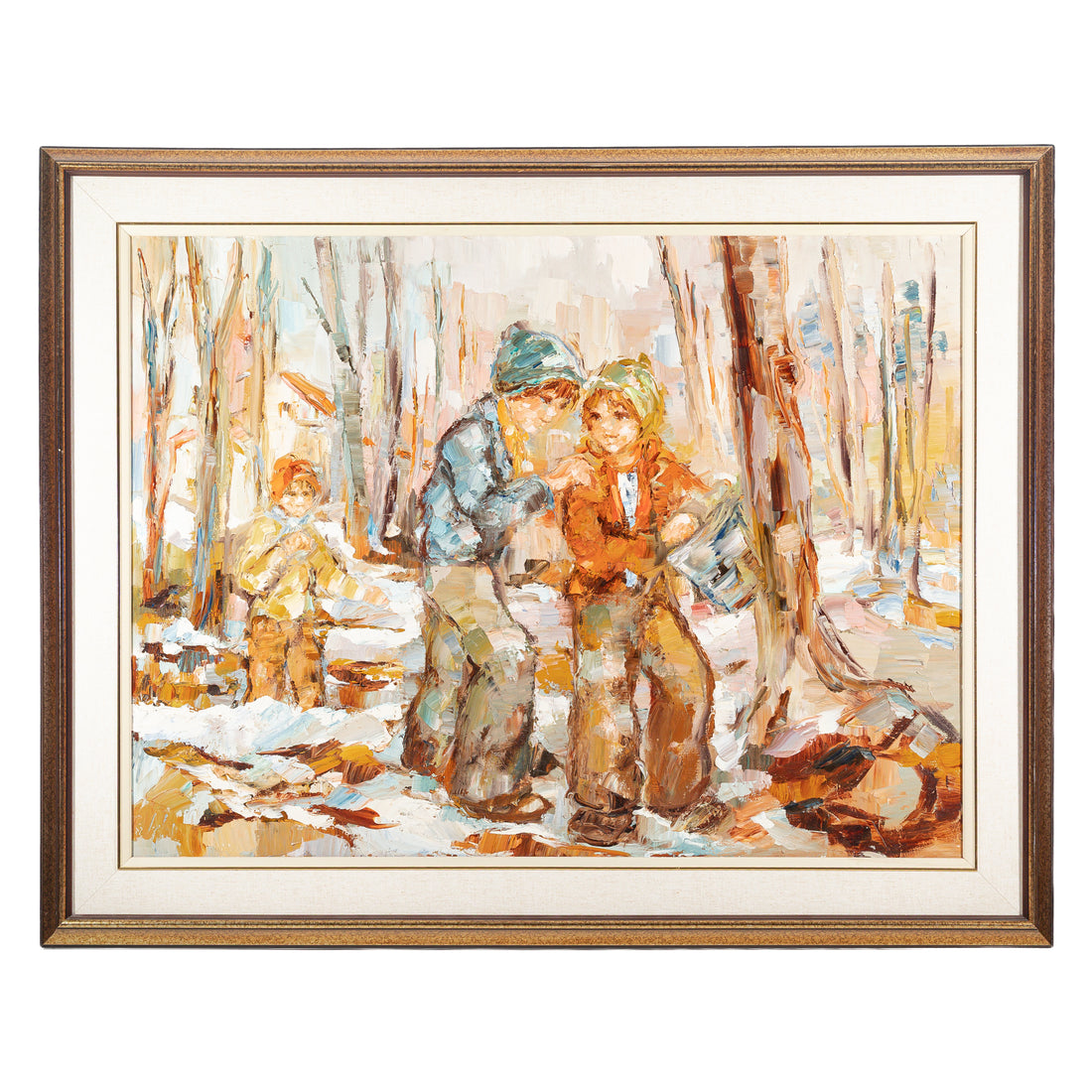 Eva Mosonyi (Hungarian-Canadian 1935) "Sugaring Off Mont St. Gregoire, Que"