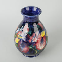 MOORCROFT Orchid Blue Ground Vase