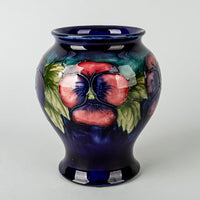 MOORCROFT Pansy Blue Ground Vase
