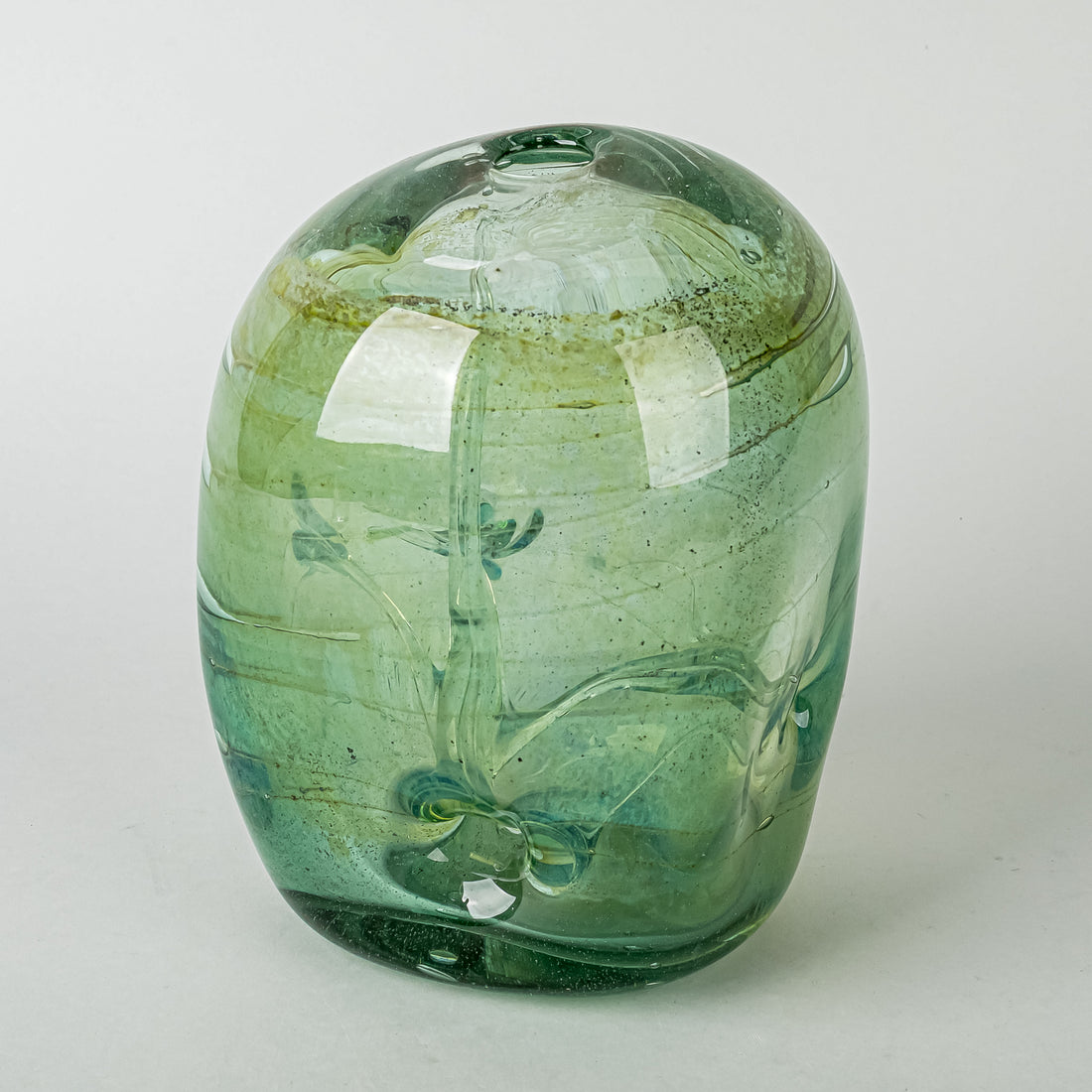 TWO RIVERS Art Glass Vase - Signed