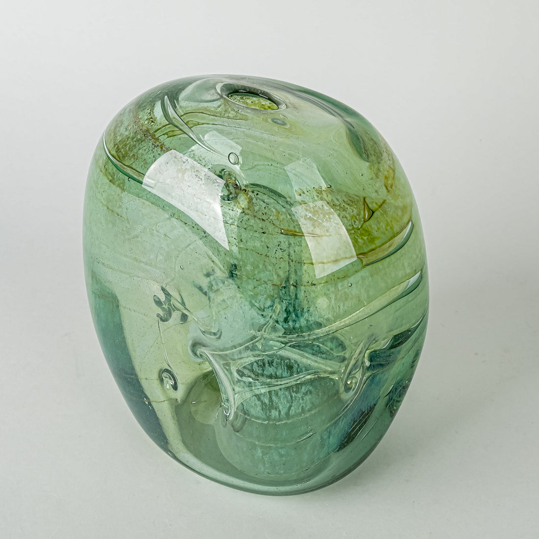 TWO RIVERS Art Glass Vase - Signed
