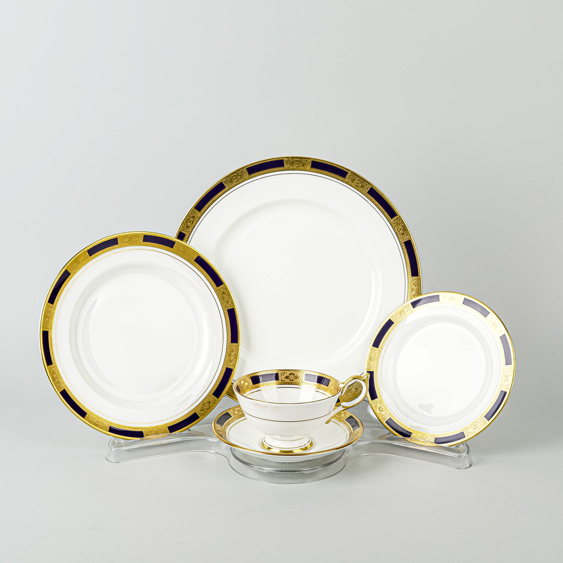 AYNSLEY Empress Cobalt 57 Pieces
