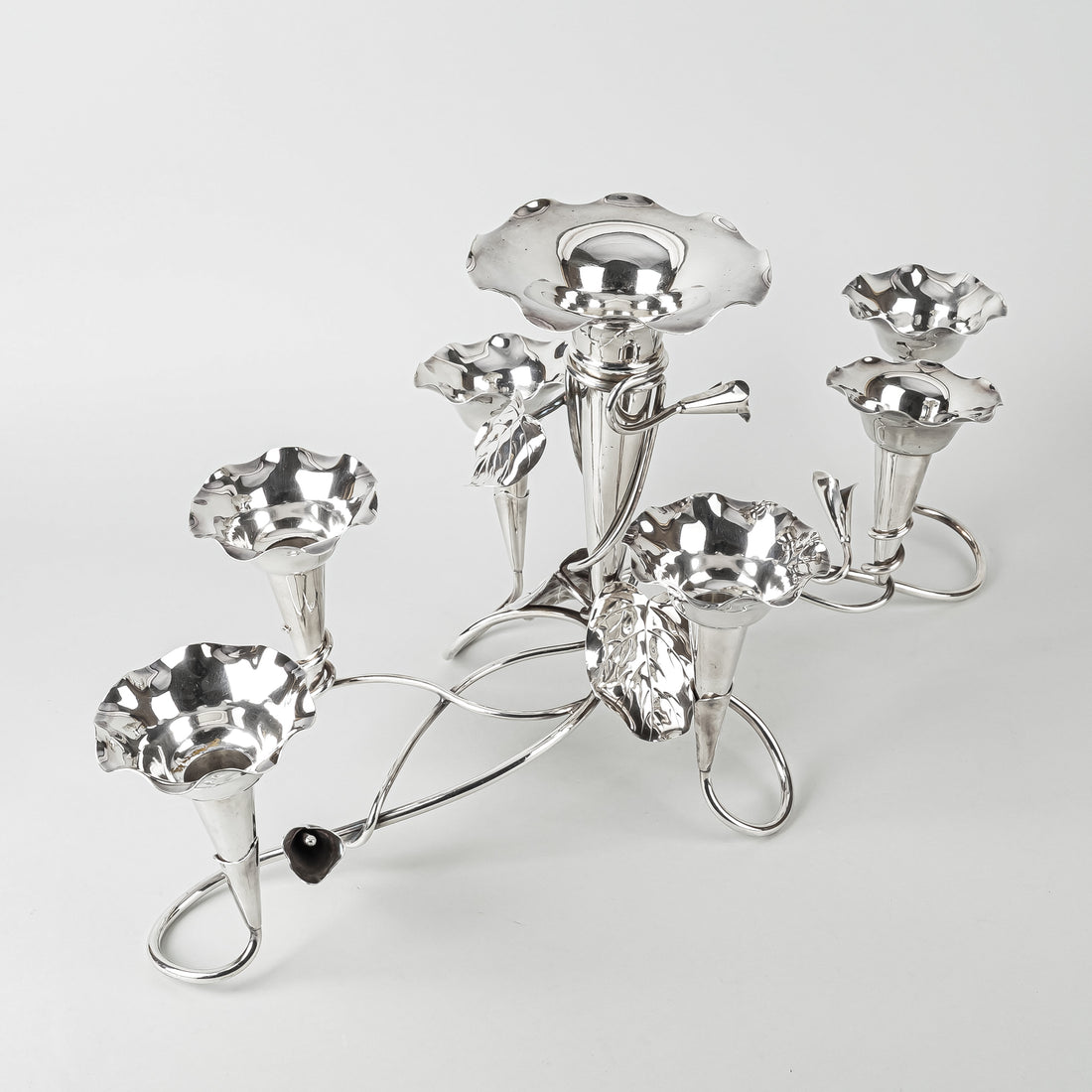 MAPPIN & WEBB Art Nouveau Silverplate Epergne 8 Pieces