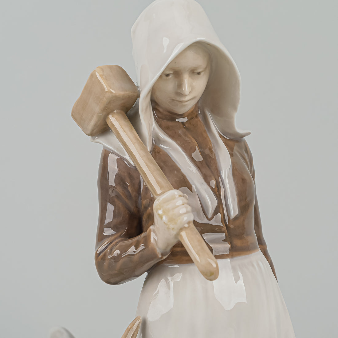 ROYAL COPENHAGEN Figurine Girl Walking With Goats & Hammer 694