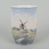 BING & GRØNDAHL Windmill Landscape Vase 8722-460