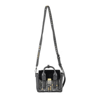 PHILIP LIM Pahli Satchel Studded Leather/Fur Mini Handbag