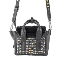 PHILIP LIM Pahli Satchel Studded Leather/Fur Mini Handbag