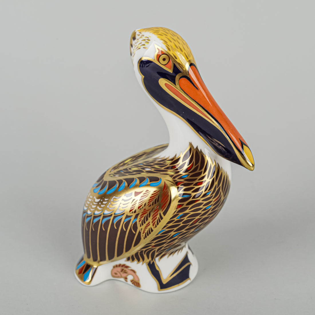ROYAL CROWN DERBY Paperweight Brown Pelican