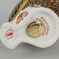 ROYAL CROWN DERBY Paperweight Brown Pelican