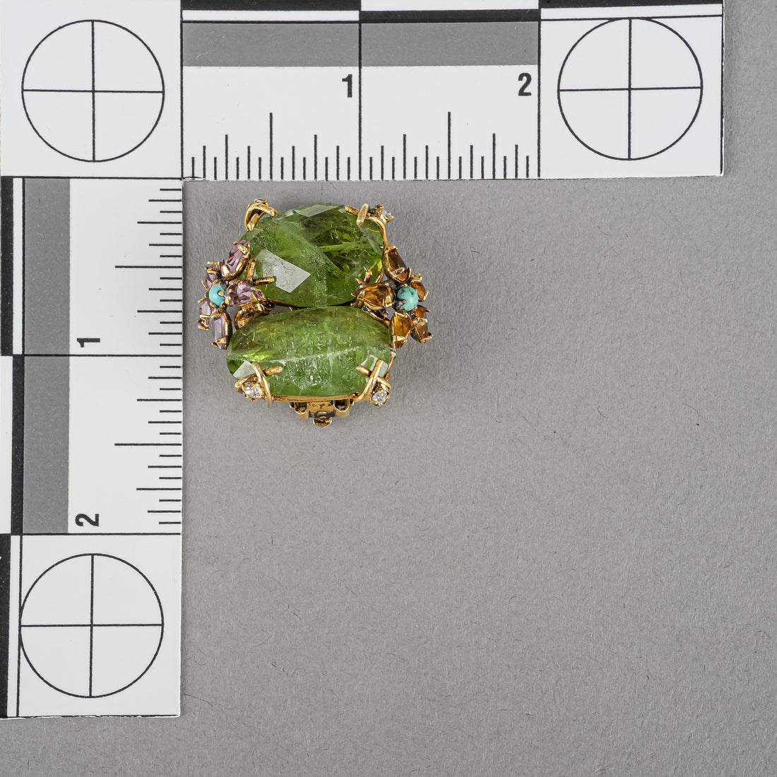 IRADJ MOINI Gold Tone Multi Stone Ear Clips