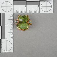 IRADJ MOINI Gold Tone Multi Stone Ear Clips