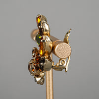 SHERMAN Brooch And Clips Set - Bronze Green Orange