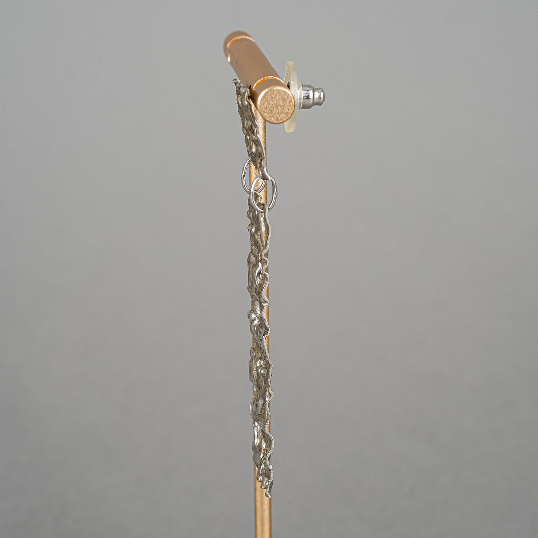 Sterling Rectangular Textured Hinged Drop Earrings