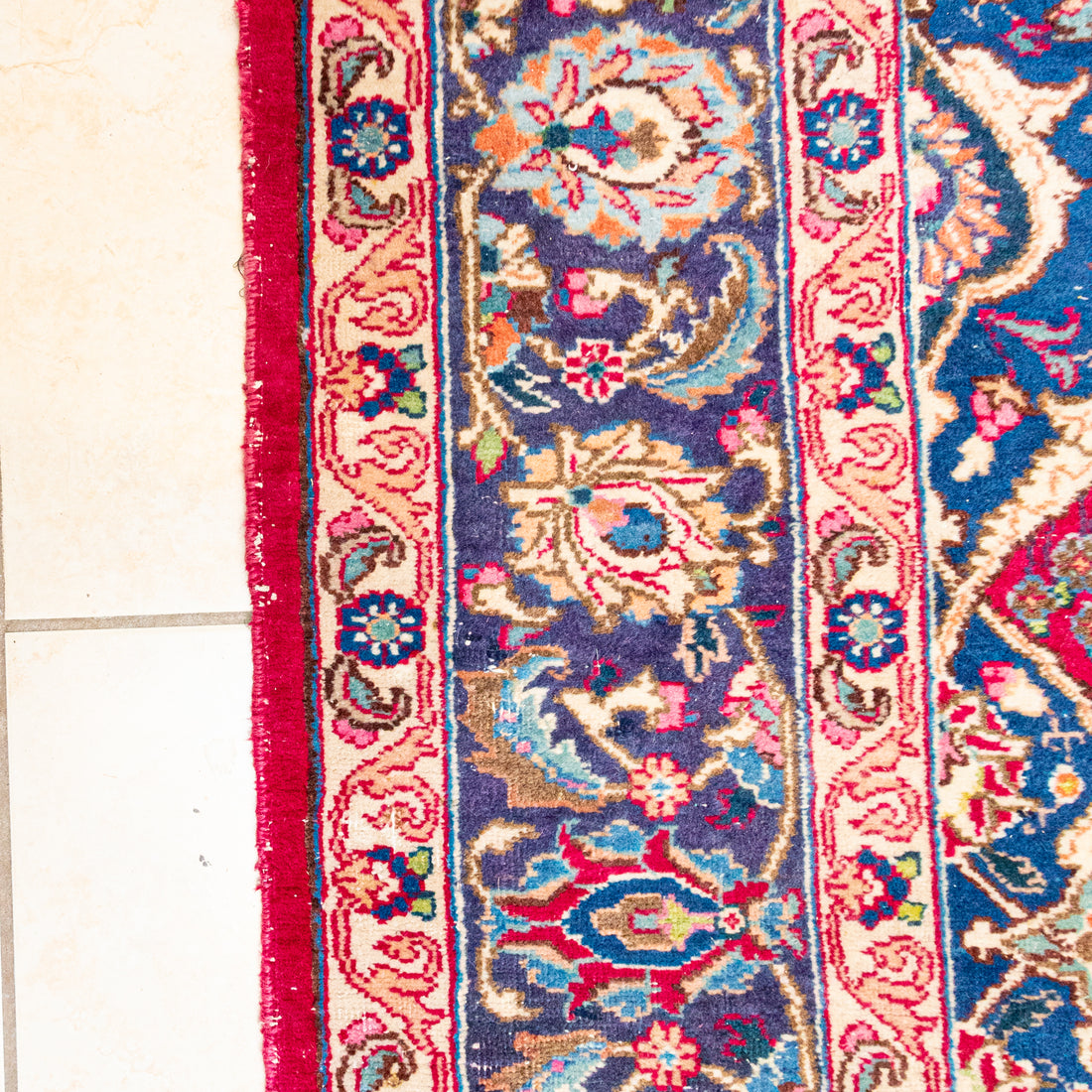 Hand Knotted Wool Kashan Style Rug      116"x77"