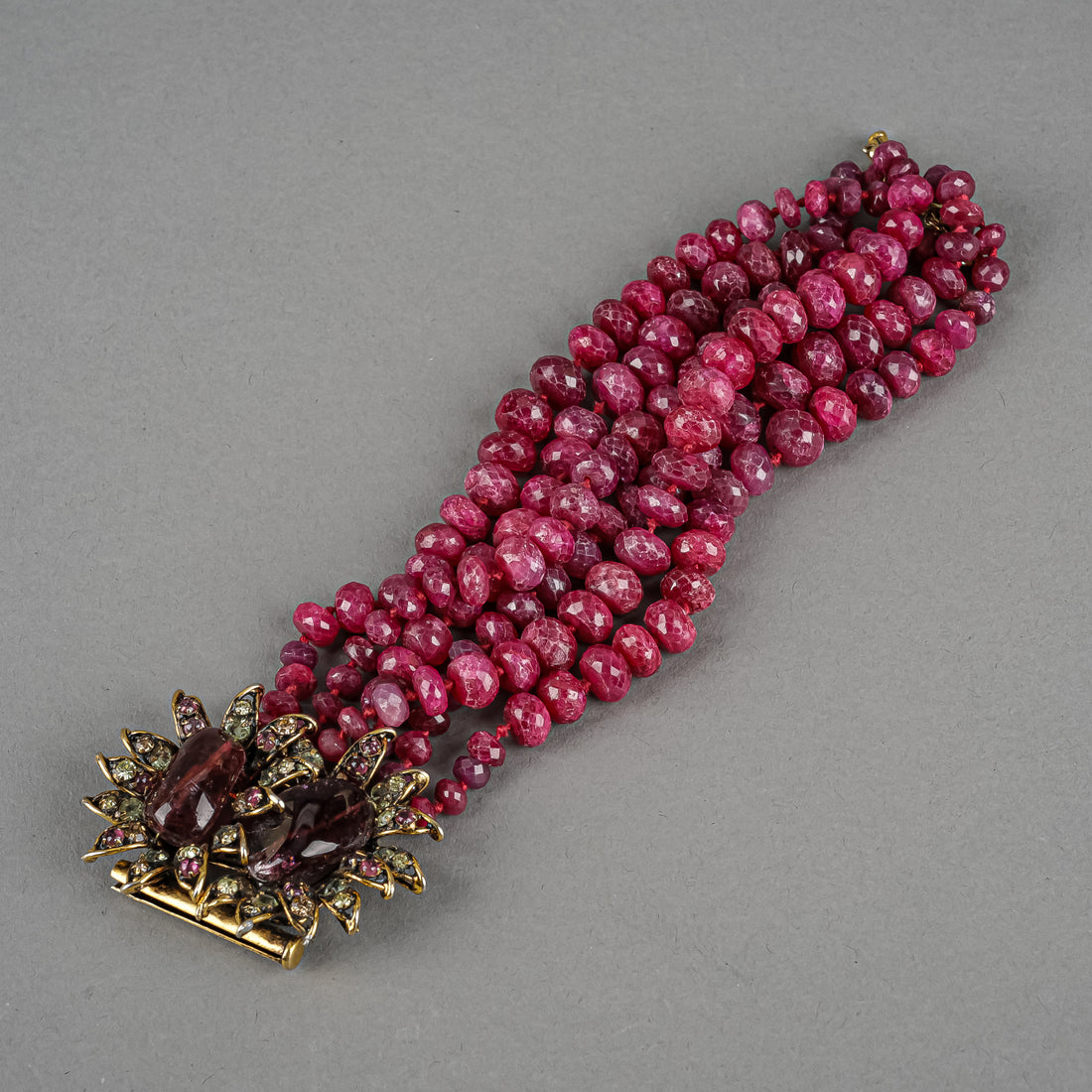 IRADJ MOINI Pink Corundum Tourmaline Multistrand Bracelet