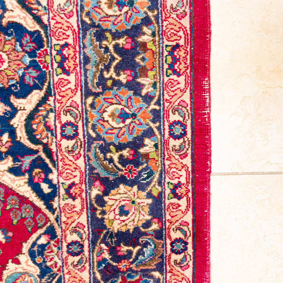 Hand Knotted Wool Kashan Style Rug      116"x77"