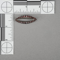 800 Silver Bohemian Garnet Open Marquise Brooch