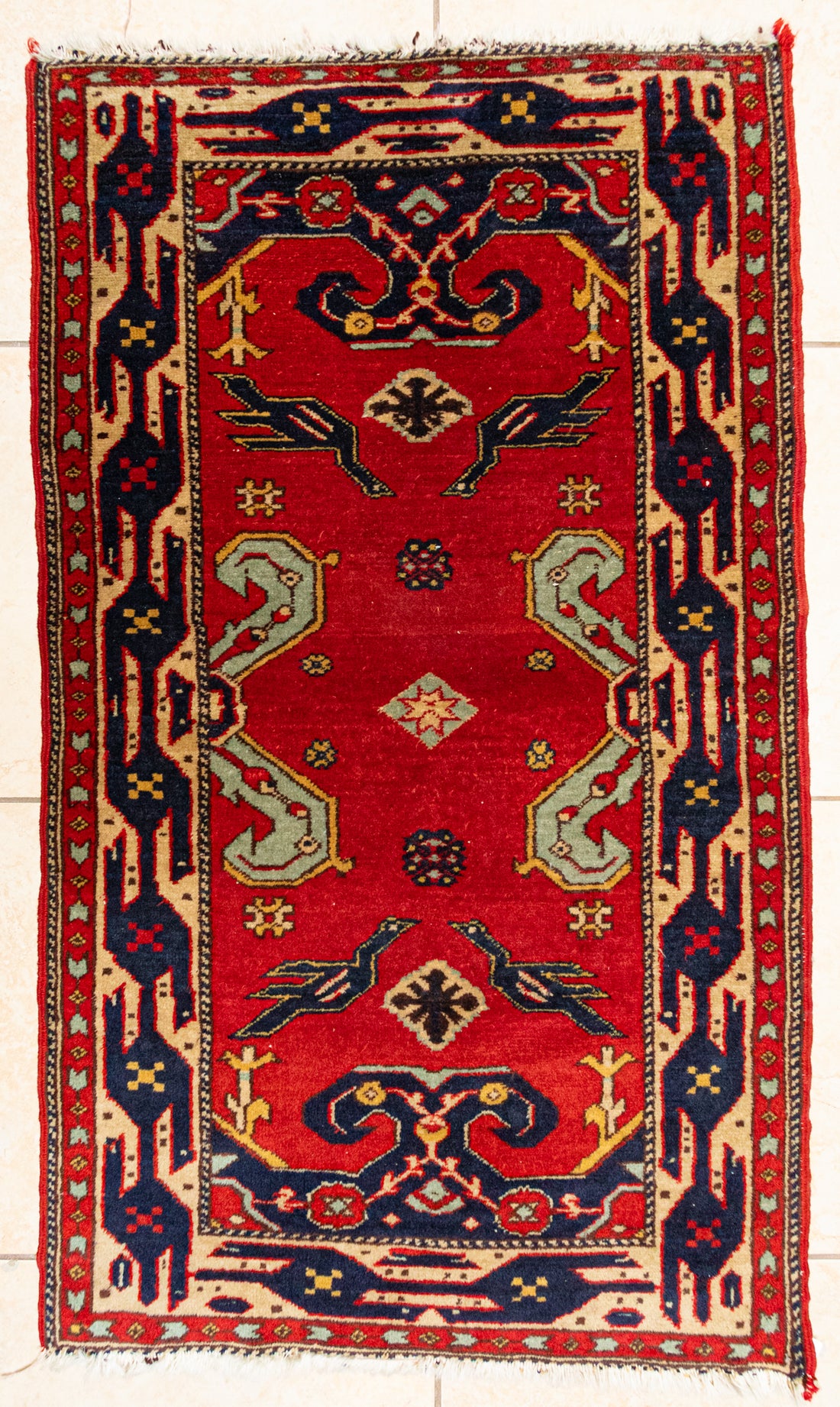 Hand Knotted Wool Hamadan Style Rug