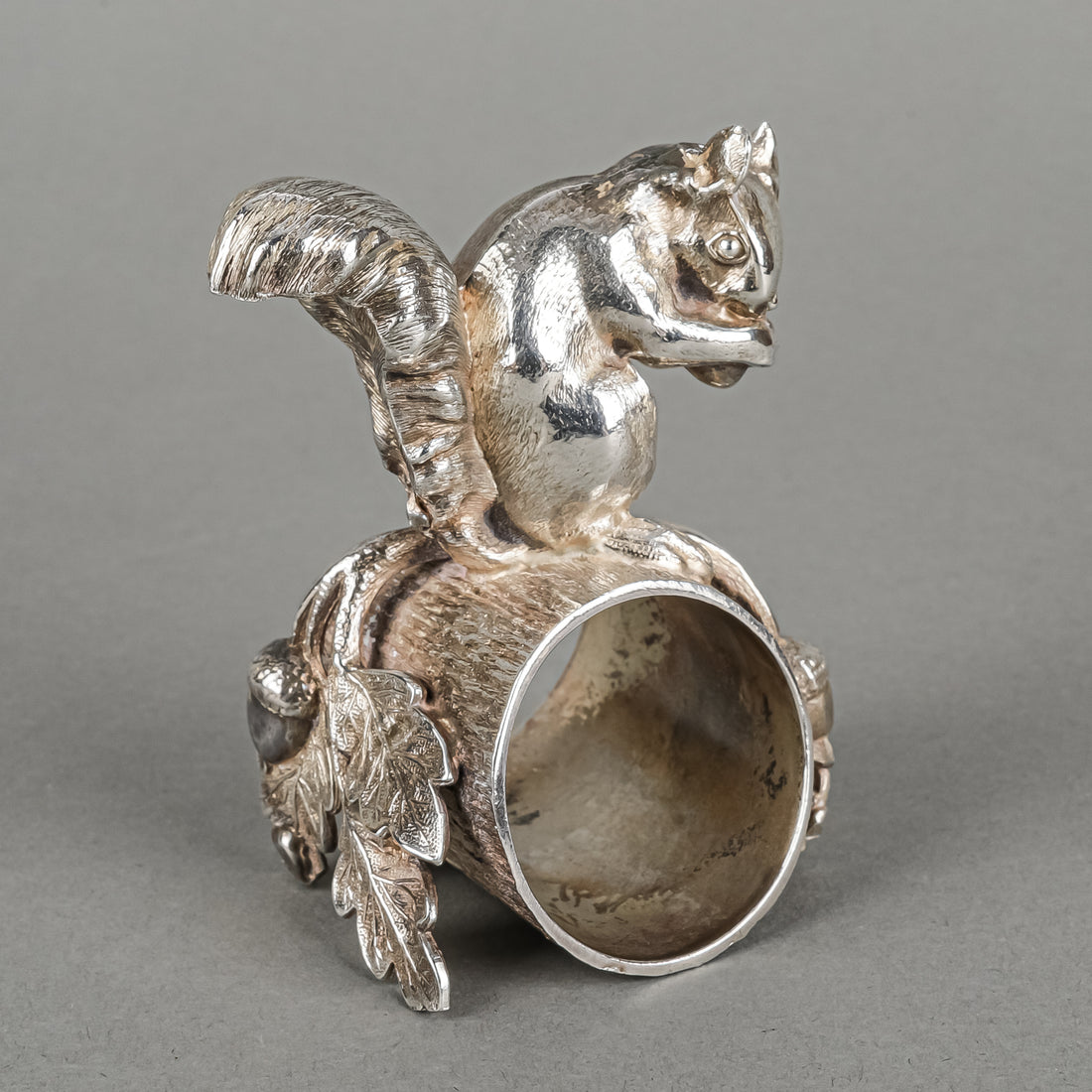 Silverplate Figural Napkin Ring - Squirrel