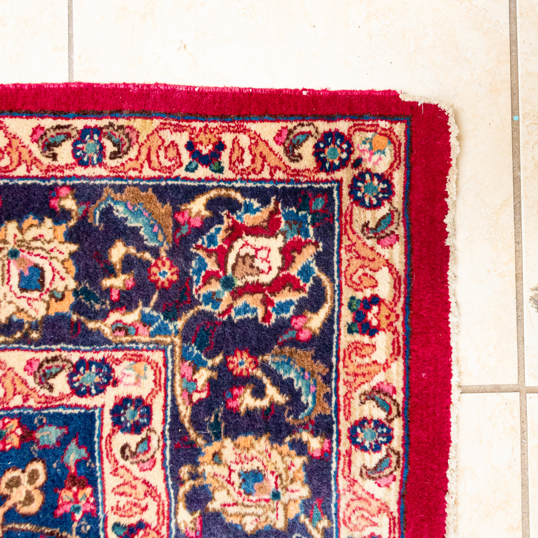 Hand Knotted Wool Kashan Style Rug      116"x77"