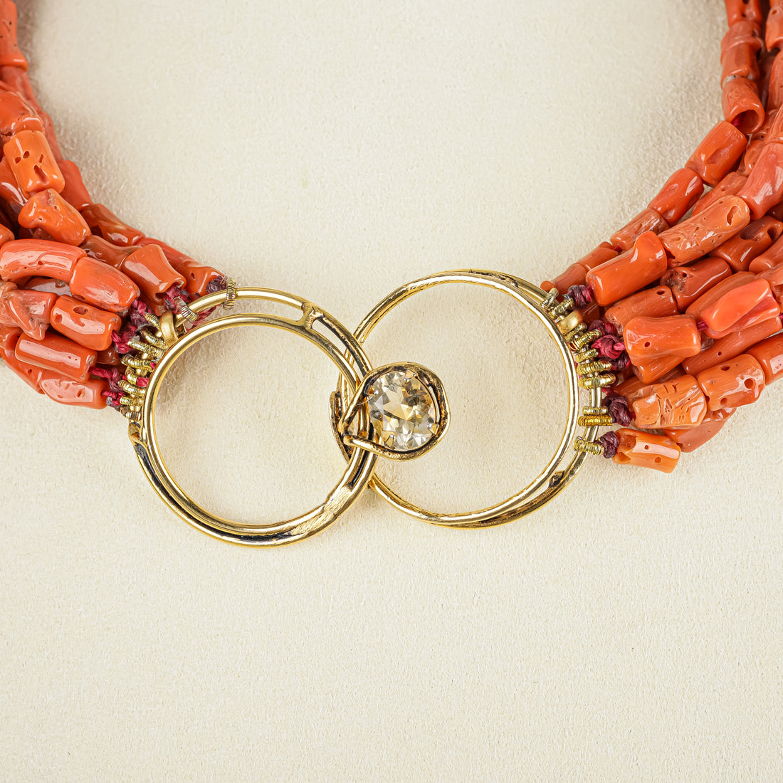 IRADJ MOINI Multi-Strand Coral Necklace