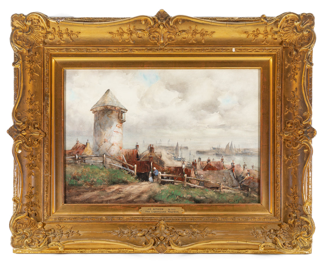 John Ernest Aitken (British 1881-1957) "The Lighthouse. Yourdon."